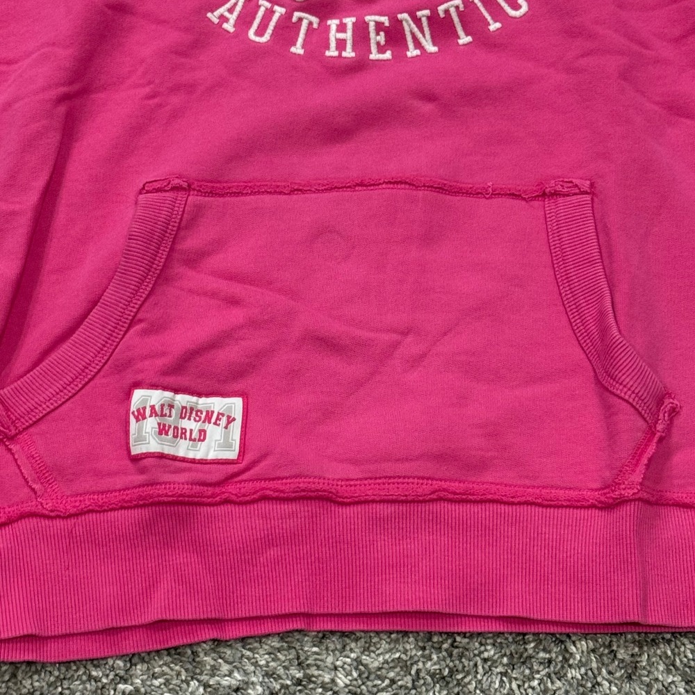 Y2K Girlcore Walt Disney World Pink Hoodie Graphic Sweatshirt Womens Medium - Picture 5 of 5